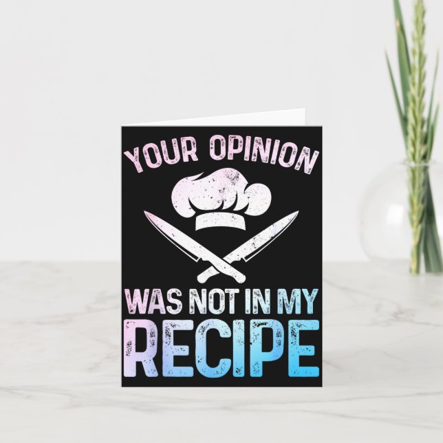 Tarjeta Funny Chef Design For Men Women Cook Cooking Culin (Anverso)