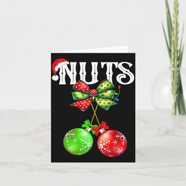 Tarjeta Funny Chest Nuts Chestnuts Matching Family Christm (Anverso)