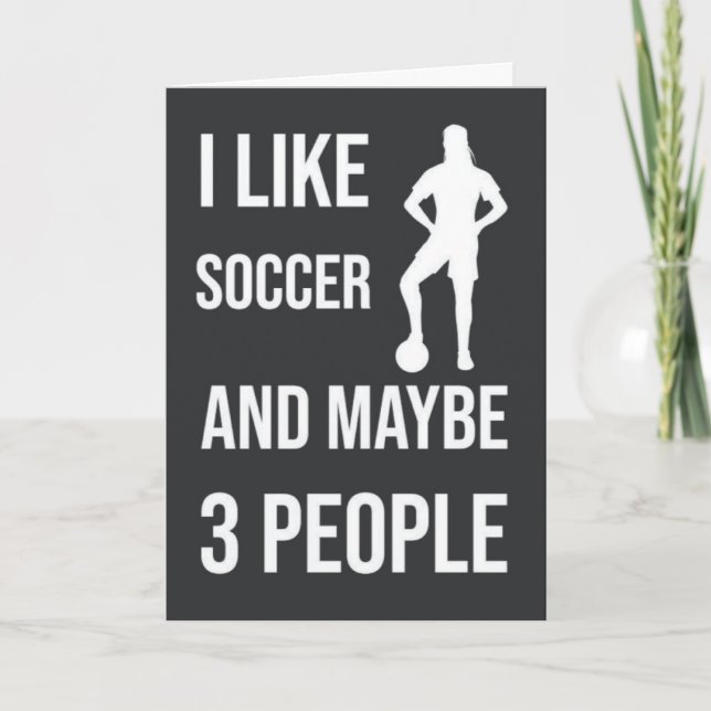 Tarjeta Funny Chicas de fútbol cartas jugador equipo de hu (Anverso)