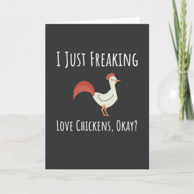 Tarjeta Funny Chicken Cards Humor Humorous Joke Animals (Anverso)