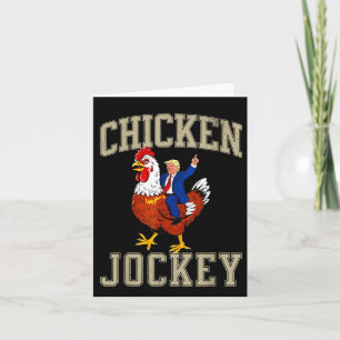 Tarjeta Funny Chicken Jockey Trump