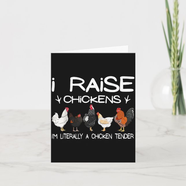 Tarjeta Funny Chicken Lover Gift – I Raise Chickens Farm Q (Anverso)