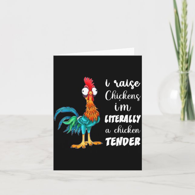 Tarjeta Funny Chicken Lover Gift – I Raise Chickens Humor  (Anverso)