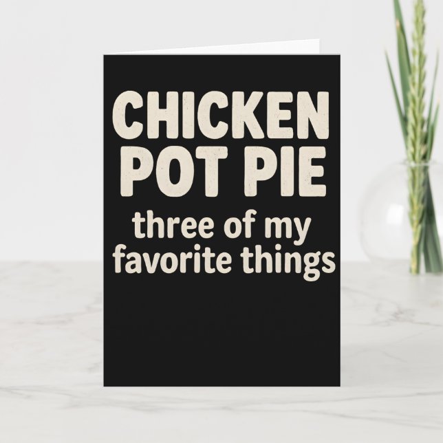 Tarjeta Funny Chicken Pot Pie Rustic Distressed Farm (Anverso)