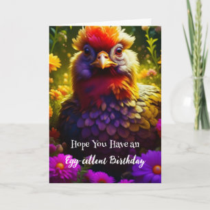 Tarjeta Funny Chicken Pun Cumpleaños