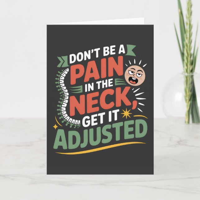 Tarjeta Funny Chiropractic Spine Care Quote (Anverso)
