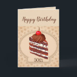 Tarjeta Funny Chocolate Cake 30th Thirty Birthday Card<br><div class="desc">Gracioso pastel de chocolate Humor de 30 años,  para celebrar puedo sugerir algo alto,  oscuro y delicioso</div>