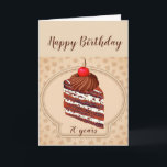 Tarjeta Funny Chocolate Cake 70th Birthday Card<br><div class="desc">Gracioso pastel de chocolate Humor a los 70 años,  para celebrar puedo sugerir algo alto,  oscuro y delicioso</div>