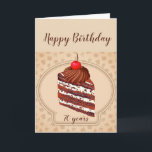 Tarjeta Funny Chocolate Cake 70th Birthday Card<br><div class="desc">Gracioso pastel de chocolate Humor a los 70 años,  para celebrar puedo sugerir algo alto,  oscuro y delicioso</div>