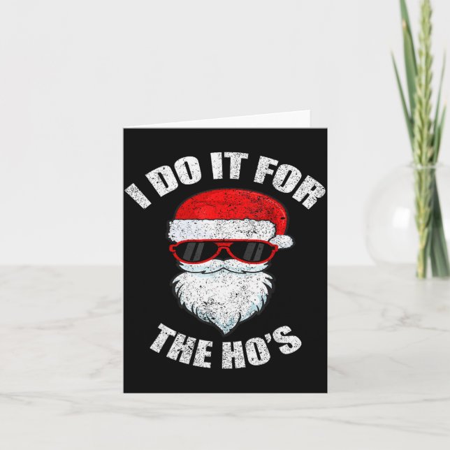 Tarjeta Funny Christmas Adult Naughty Dirty Pajama, Ho Pj, (Anverso)