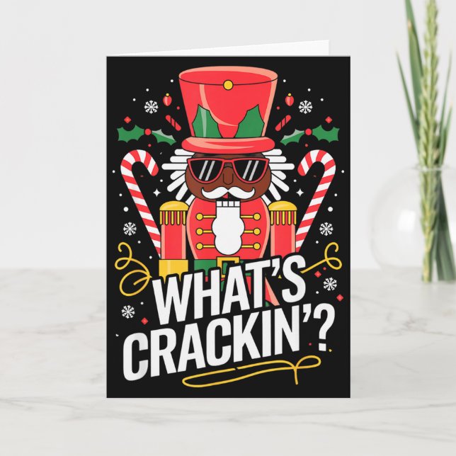 Tarjeta Funny Christmas African American Nutcracker Men Wo (Anverso)