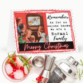 Tarjeta Funny Christmas Card Best Friend "Normal Family"