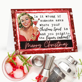 Tarjeta Funny Christmas Card Retro Best Friend Liquor