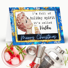 Tarjeta Funny Christmas Card Retro Best Friend "Vodka"