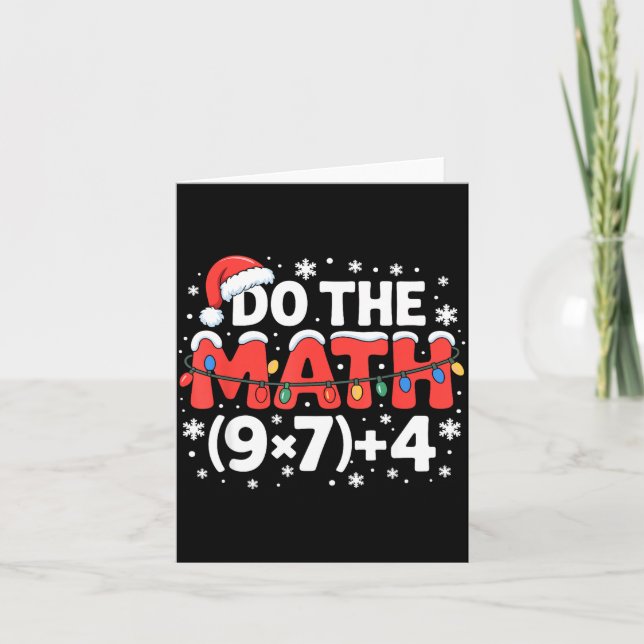 Tarjeta Funny Christmas Do The Math Meme 67 Holiday Humor  (Anverso)