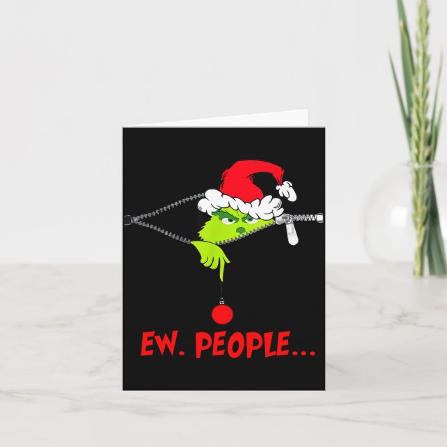 Tarjeta Funny Christmas Ew People Men Women Kid Boys Girls (Anverso)