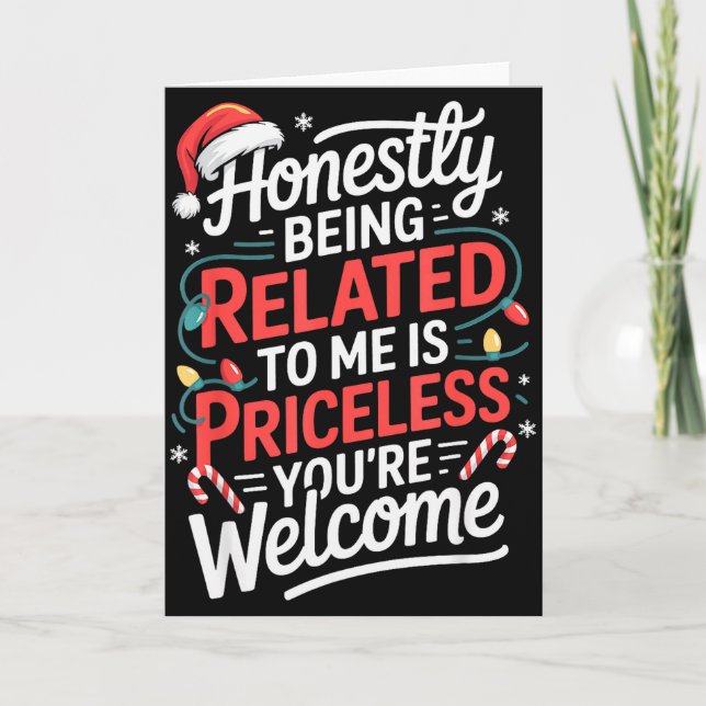 Tarjeta Funny Christmas Humor Pajama Xmas For Men Women Ki (Anverso)