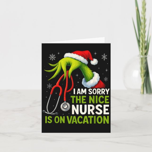 Tarjeta Funny Christmas I Am Sorry The Niche Nurse Medical (Anverso)