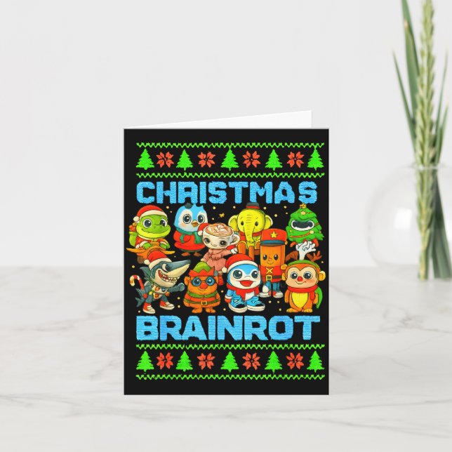 Tarjeta Funny Christmas Italian Brain Rot Italian Brainrot (Anverso)