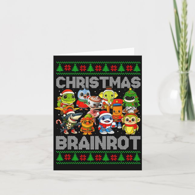 Tarjeta Funny Christmas Italian Brain Rot Italian Brainrot (Anverso)