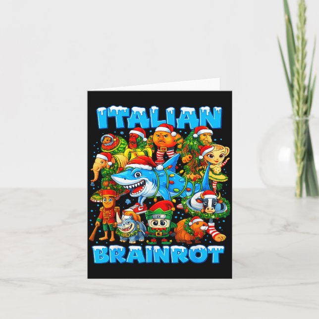 Tarjeta Funny Christmas Italian Brain Rot Italian Brainrot (Anverso)