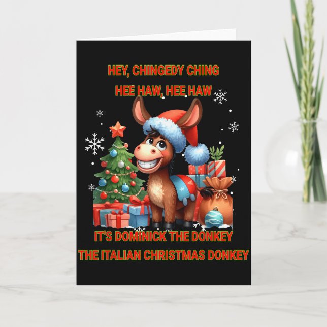 Tarjeta Funny Christmas Italian Christmas Dominick The  (Anverso)