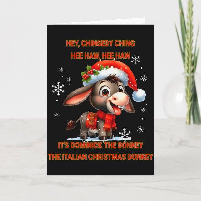 Tarjeta Funny Christmas Italian Christmas Dominick The  (Anverso)