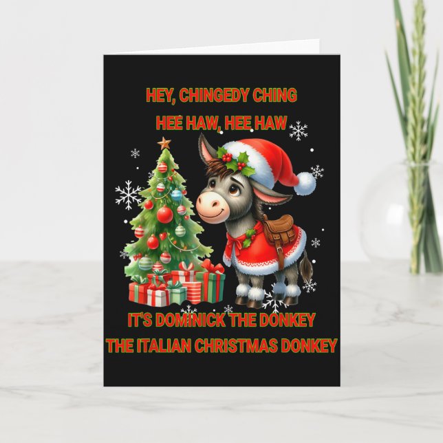 Tarjeta Funny Christmas Italian Christmas Dominick The  (Anverso)