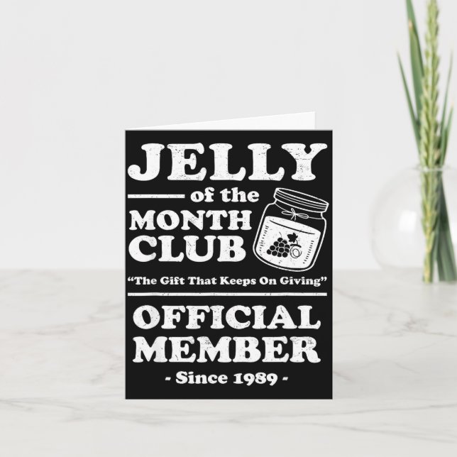 Tarjeta Funny Christmas Jelly Of The Month Club Member Xma (Anverso)