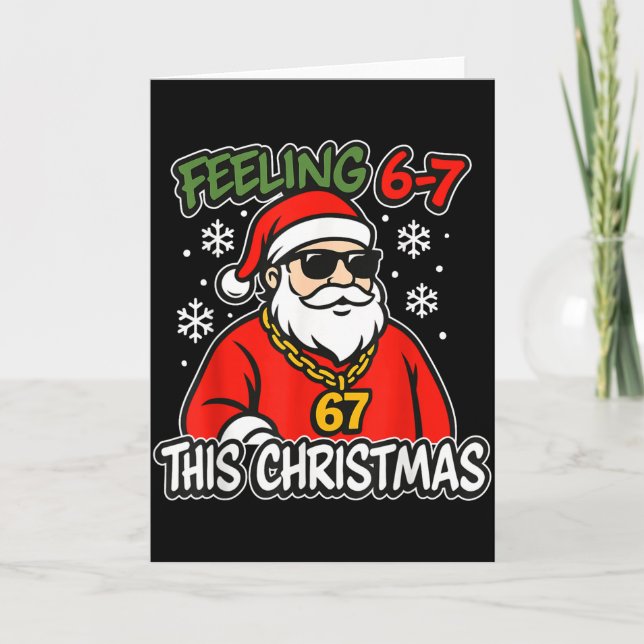 Tarjeta Funny Christmas Kids 6-7 67 Six Seven Meme Boys Ch (Anverso)