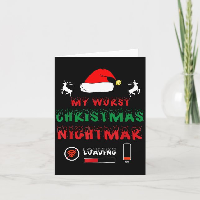 Tarjeta Funny Christmas My Worst For Gamers  (Anverso)