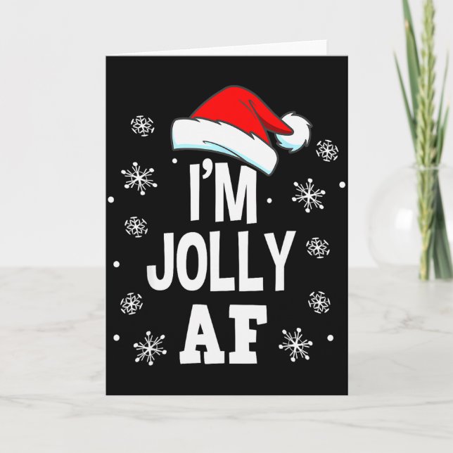 Tarjeta Funny Christmas Naughty Adults Pajama, Santa I'm J (Anverso)
