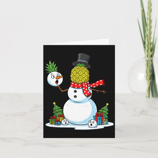 Tarjeta Funny Christmas Ne Snowman Xmas Mens Womens Kids  (Anverso)