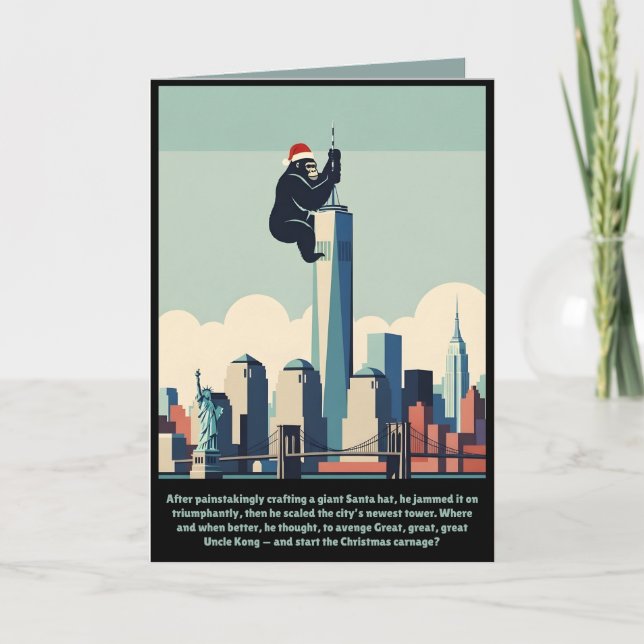 Tarjeta Funny Christmas New York (Anverso)