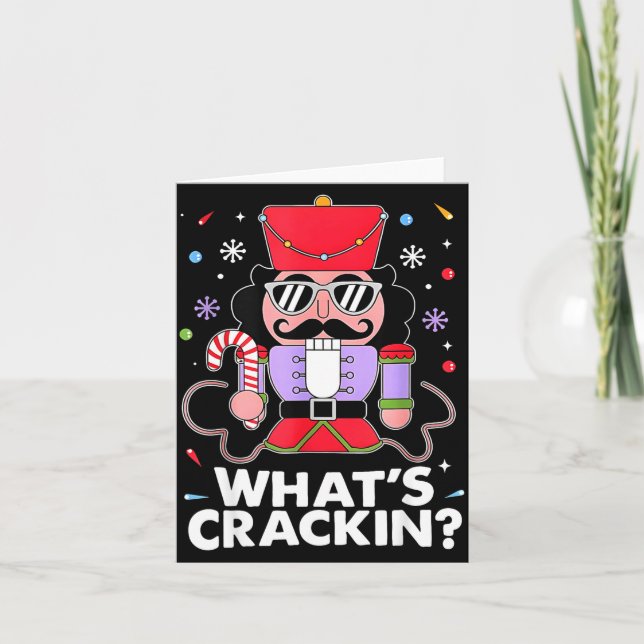 Tarjeta Funny Christmas Nutcracker Men Kids Teen Boys What (Anverso)