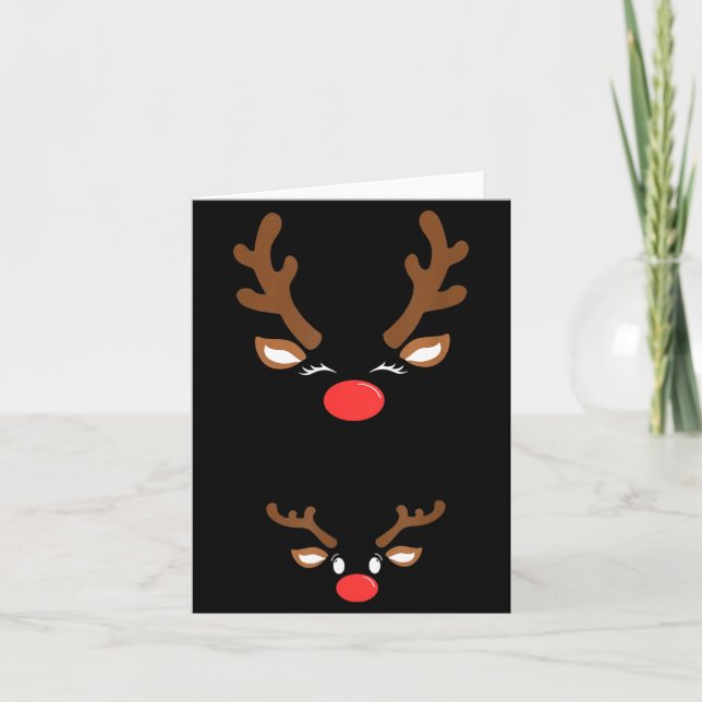 Tarjeta Funny Christmas Pregnancy Reindeer Pregnancy Annou (Anverso)