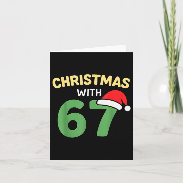 Tarjeta Funny Christmas Shirts With 67 Meme Trendy Joke Ge (Anverso)