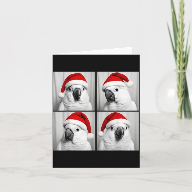 Tarjeta Funny Christmas Umbrella Atoo Santa Photo Booth Pa (Anverso)