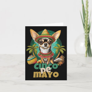 Tarjeta Funny Cinco De Mayo Perro Diseño Cute Chihuahua Me