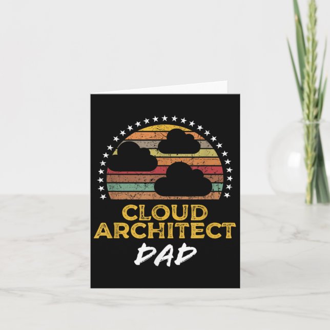 Tarjeta Funny Cloud Architect Dad, Data Center Tech Quote (Anverso)
