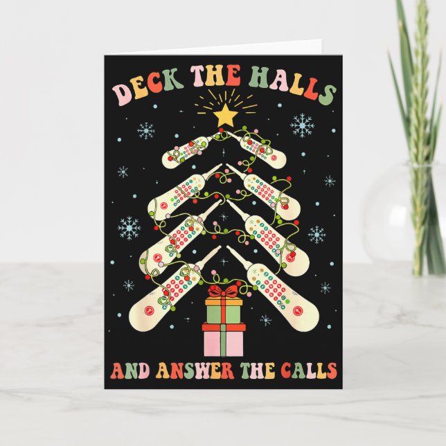 Tarjeta Funny Cna Nurse Christmas Medical Xmas Trees Nursi (Anverso)