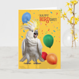 Tarjeta Funny Cockatoo Parrot Birthday Humor