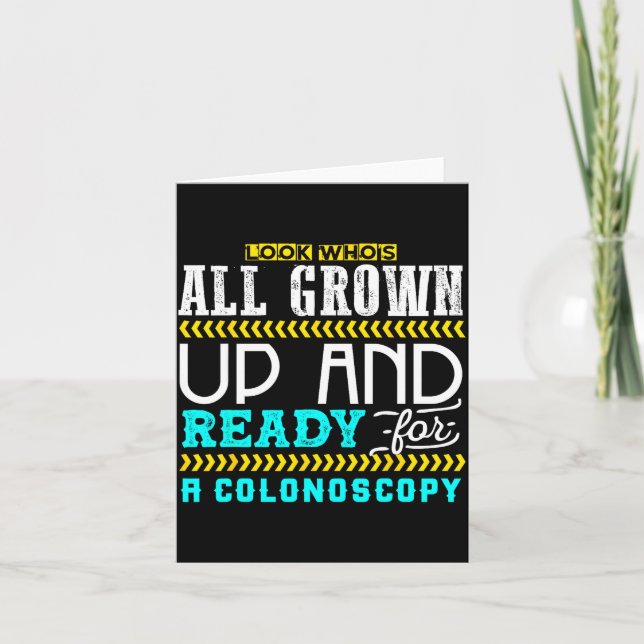 Tarjeta Funny Colonoscopy Joke Medical Humor Checkup  (Anverso)