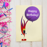 Tarjeta Funny Colorful Personalizado Birthday | Añadir tu<br><div class="desc">Trae una sonrisa y alegría al día especial de alguien con una tarjeta de saludo con uno de nuestros increíbles personajes de dibujos animados Funny Fellows™ y Curious Creations. El texto frontal es completamente editable (tipo de letra, tamaño, color) y el interior está en blanco para el mensaje. También puede...</div>
