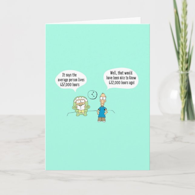 Tarjeta Funny Comic Birthday Card (Anverso)