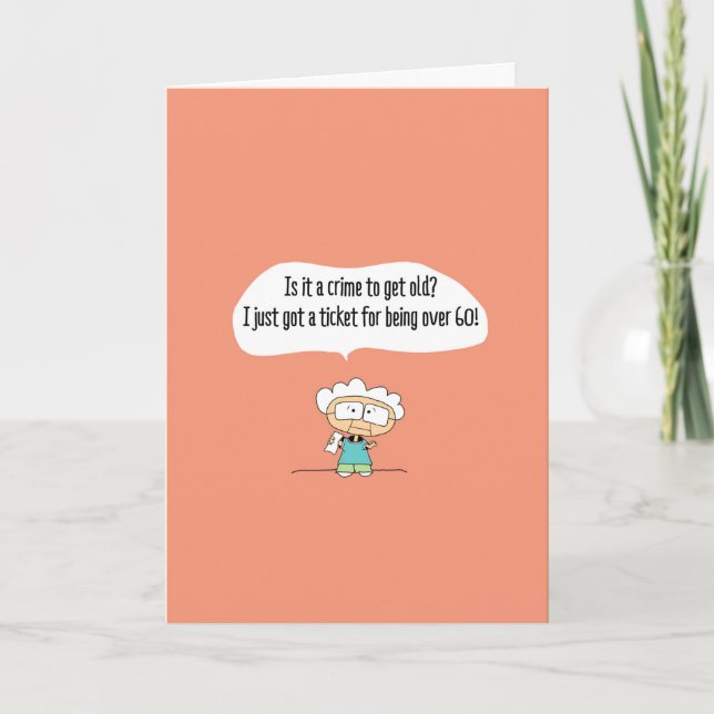 Tarjeta Funny Comic Birthday Greeting Card - 114 (Anverso)