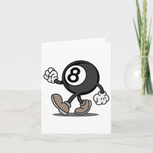Tarjeta Funny Comic Snooker Billiard Player 8-ll