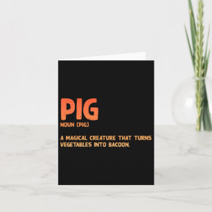 Tarjeta Funny Con Art Para Hombres Mujeres Rbecuk Pork Bbq