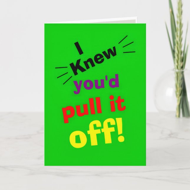 Tarjeta funny congratulations on achievement (Anverso)