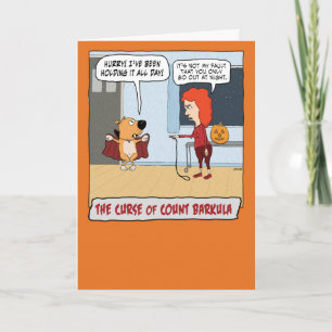 Tarjeta Funny Count Barkula Halloween